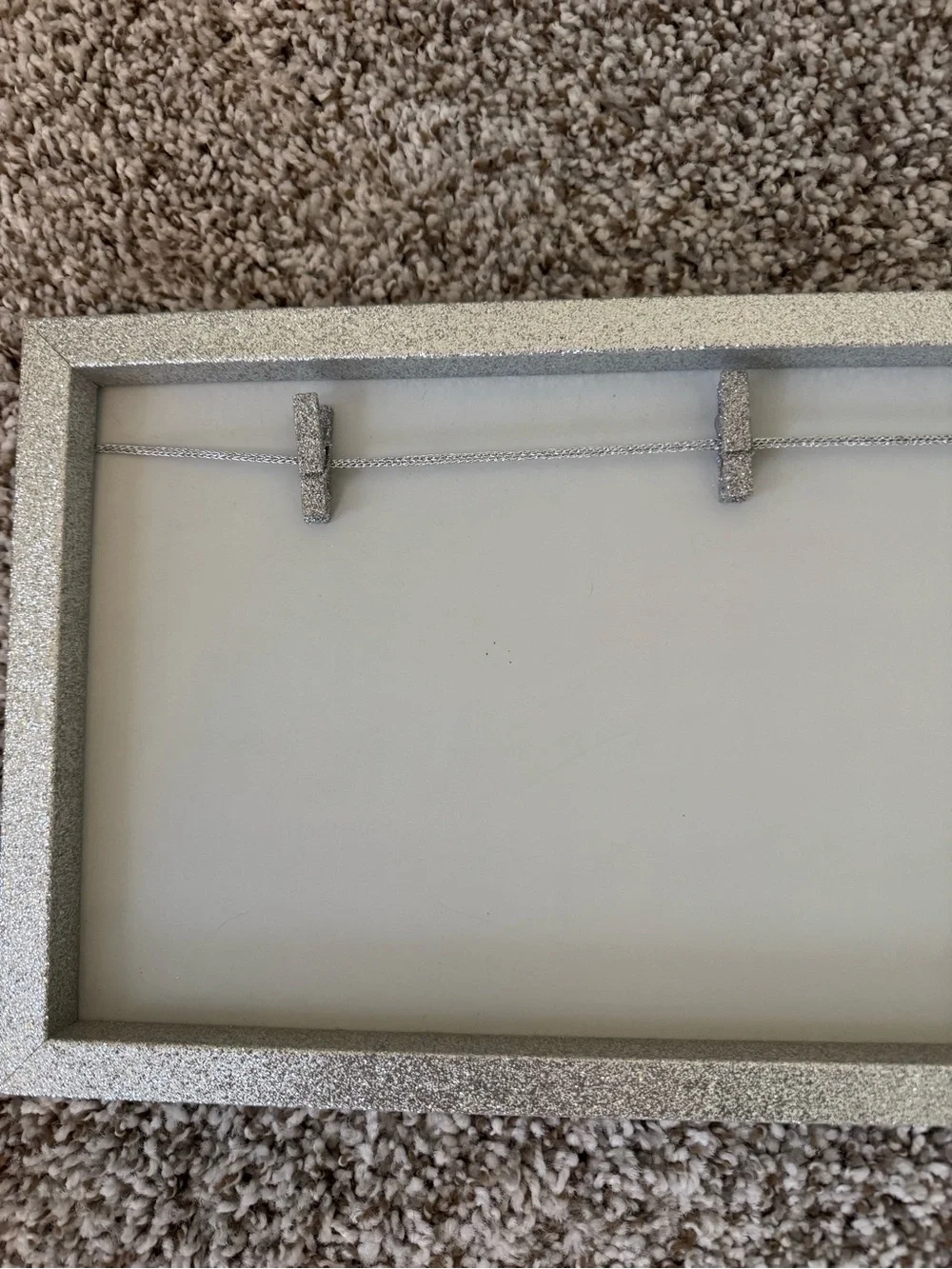 Decorative Silver Clip Wall Display with Rope Hangers